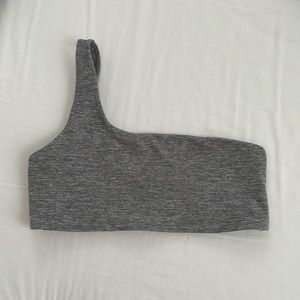 One shoulder sports bra